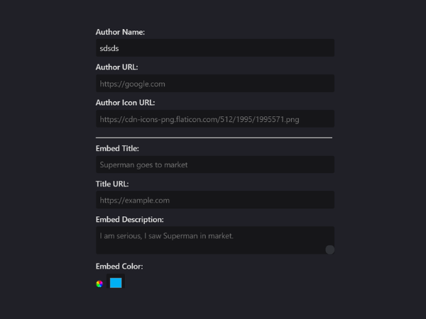 discord embed generator